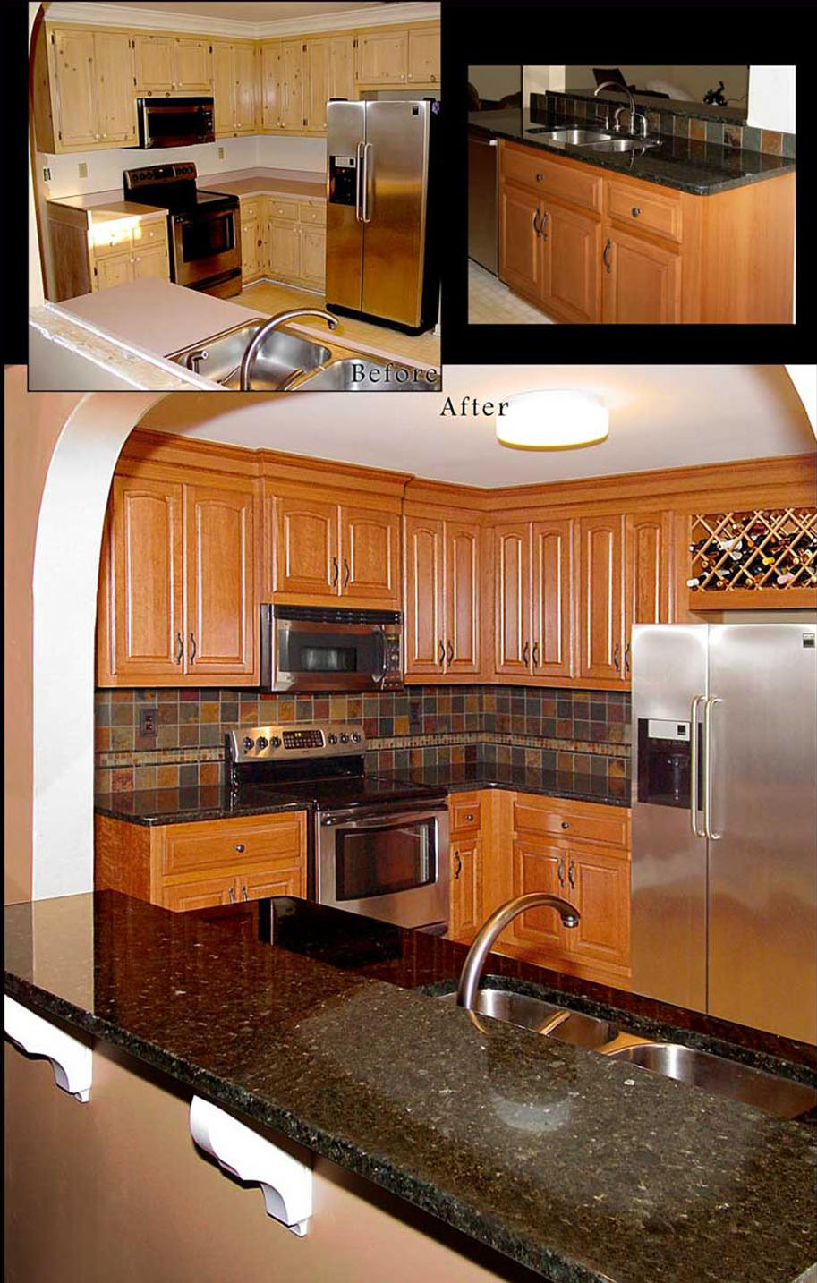 Kitchen Cabinet Refacing Before and After Pictures
