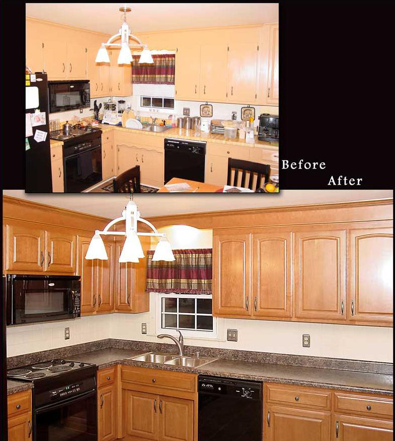 Cabinet Reface Pictures Before and After Pictures